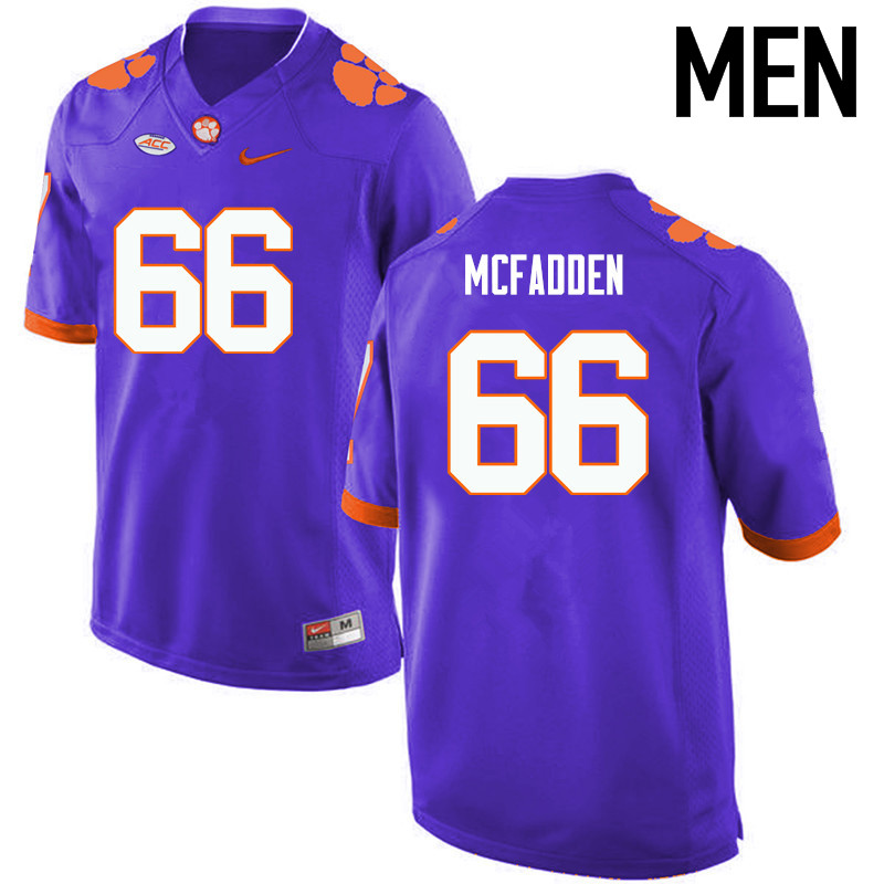 Men Clemson Tigers #66 Banks McFadden College Football Jerseys-Purple